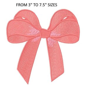 Bow - Machine Embroidery Design- Pink Bow Embroidery Designs-  Machine Embroidery- Instant Download