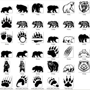 Bear Bundle  SVG - Animal Svg - Bear Silhouette - SVG Cut Files - Bear Bundle SVG - Bear Clipart - Bear Cut File  - Instant Download