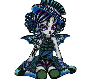 Steampunk Girl - Machine Embroidery Design - 3 Sizes - Instant Download