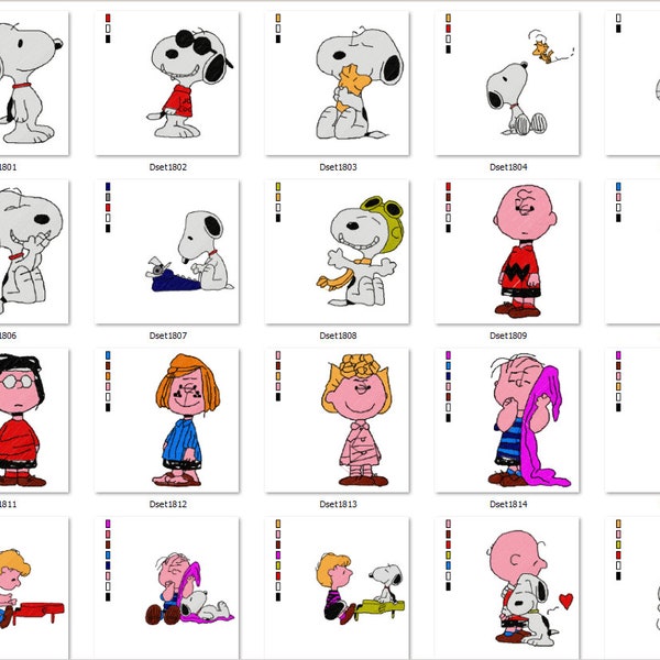 Snoopy- Machine Embroidery Design, 20 Designs Bundle, 4x4 Hoop, Instant Download