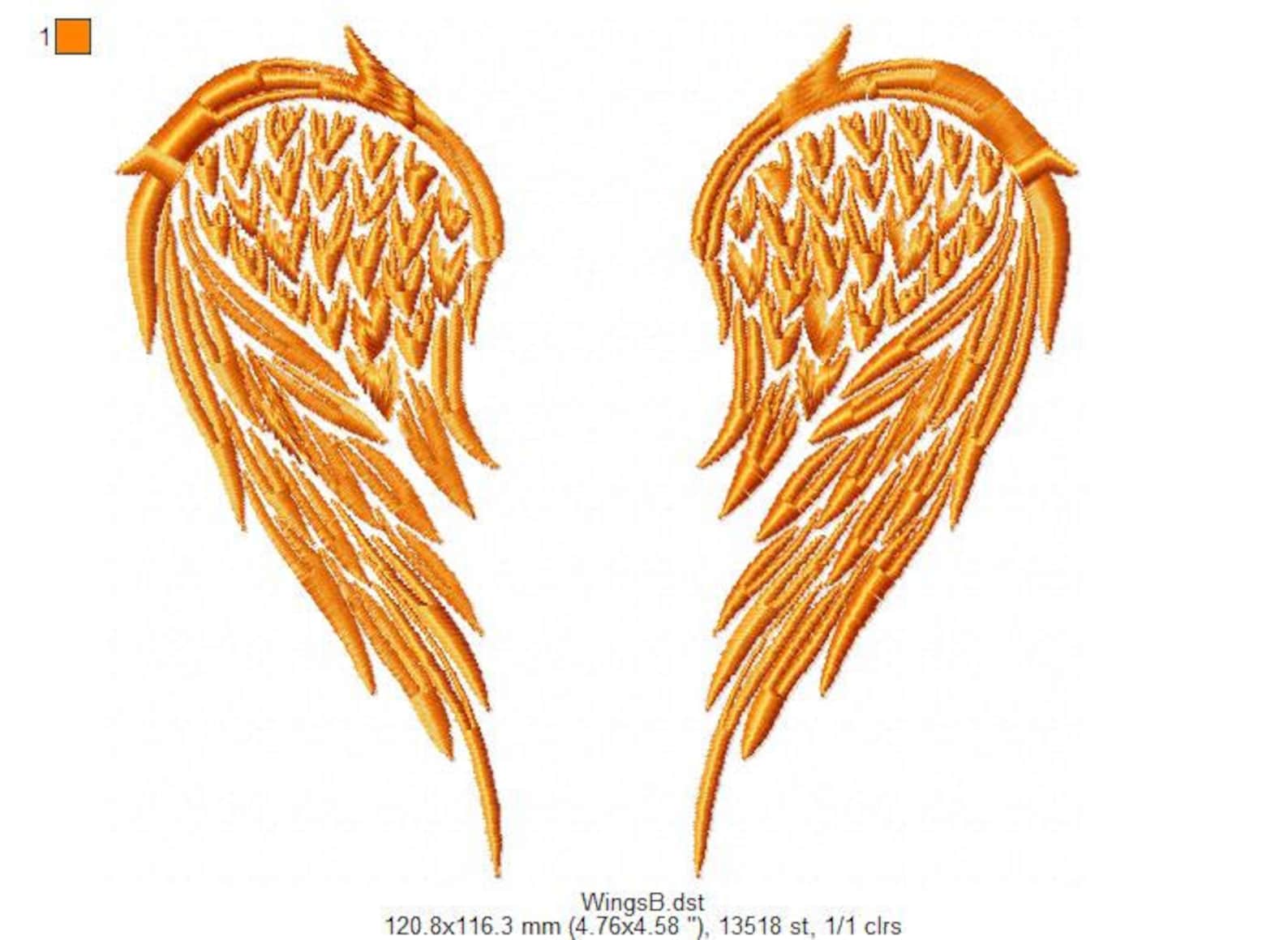 Angel Wings - Machine Embroidery Design, Embroidery Designs, Machine ...