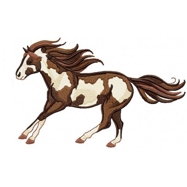 Running Horse- Machine Embroidery Design - 4 sizes - Instant Download