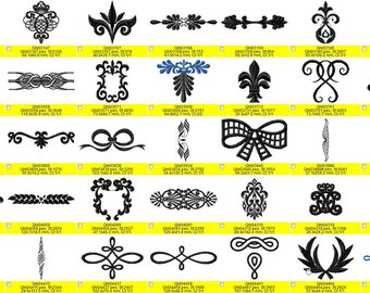 Swirls Embroidery Design - 140 Designs Bundle ,Swirly Borders - 4x4 and 5x7 Hoop- Instant Download