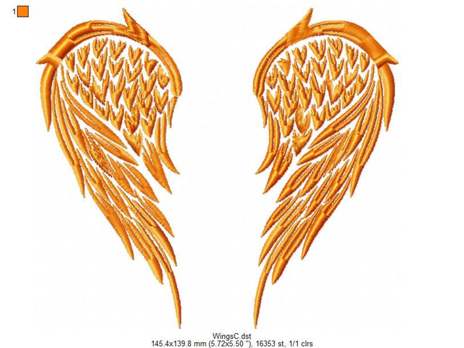 Angel Wings - Machine Embroidery Design, Embroidery Designs, Machine ...
