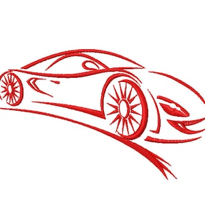 Sport Car - Machine Embroidery Design, Embroidery Designs, Embroidery Patterns, Embroidery Files, Machine Embroidery, Instant Download