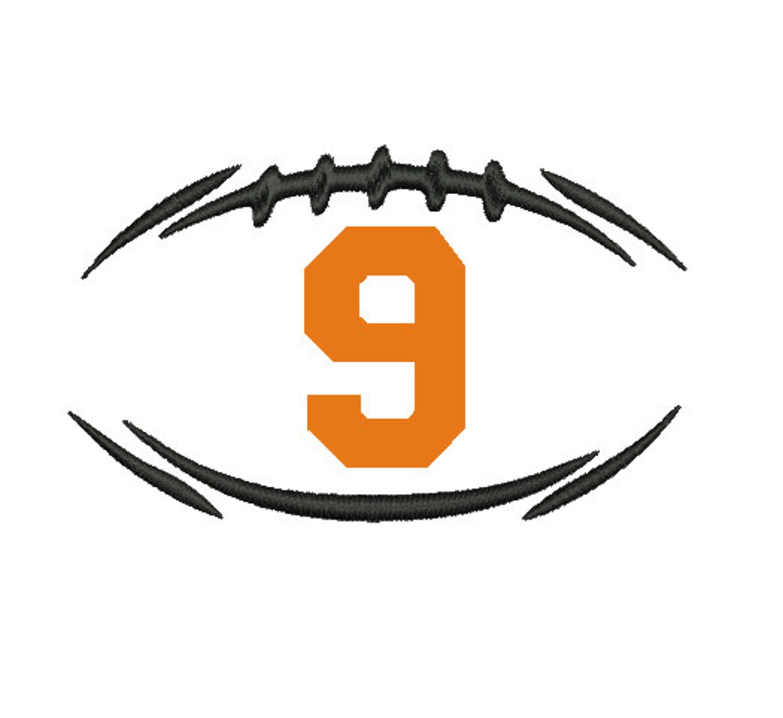 Football Outline- American Football Split Design for Your Name -machine ...