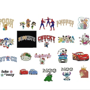Cartoon-  Machine Embroidery Design- 20 Designs  Bundle- 4x4, 5x7, 6x10 Hoop Sizes -  Instant Download