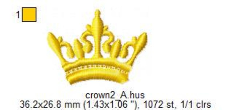 Mini Crowns- Royal Crown- King Crown- Prince Crown- Machine Embroidery ...