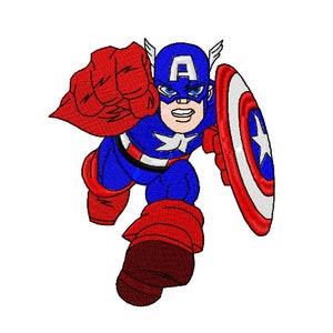 Captain America - Machine Embroidery Design- Disegni di ricamo, Modelli di ricamo, File di ricamo, Download istantaneo