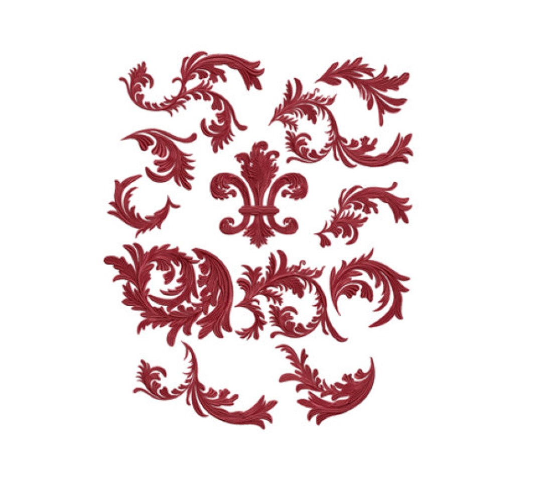 Ornamental Flourish Swirls Embroidery Design 24 Designs Bundle , Swirly
