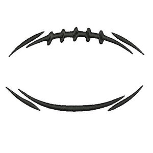 Football Outline- American Football split design for your name -Machine Embroidery Design - 5 sizes- Instant Download