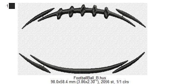 Football Outline- American Football Split Design for Your Name -machine ...