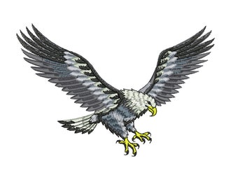 Eagle - Machine Embroidery Design- Back Jacket Design - 6 sizes- Instant Download