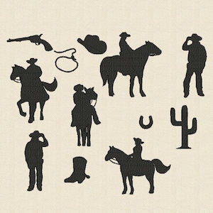 Cowboys - Machine Embroidery Design Bundle , Country Western  Embroidery Designs, Machine Embroidery,  4x4 Hoop, Instant Download