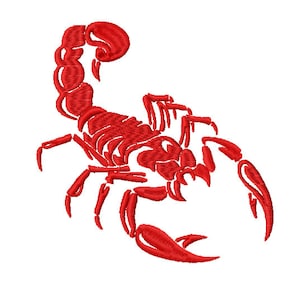 Scorpion- Embroidery Design - Machine Embroidery Design,Scorpio Pattern, Embroidery Files, 4 Sizes, Instant Download