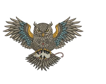 Owl - Machine Embroidery Design, Embroidery Patterns, Embroidery Files