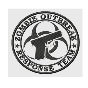 Zombie Outbreak Responce Team Logo - Machine Embroidery Design-  Embroidery Files- Instant Download