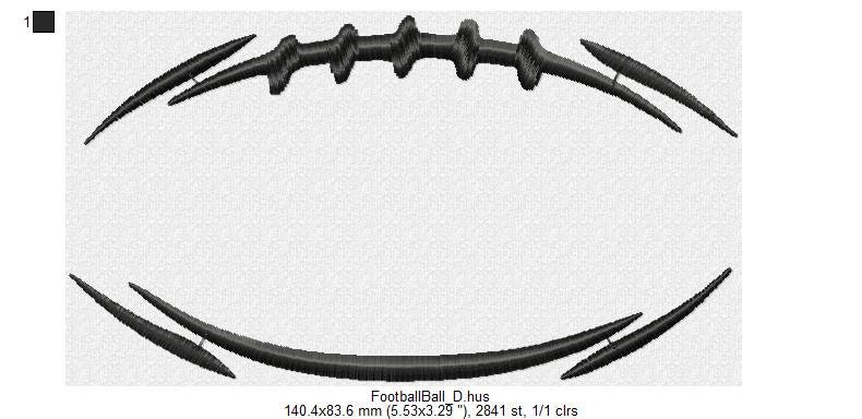 Football Outline- American Football Split Design for Your Name -machine ...