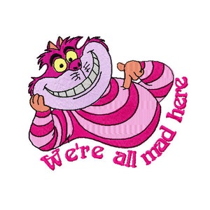 Cheshire Cat - Machine Embroidery Design- 4 sizes- Instant Download