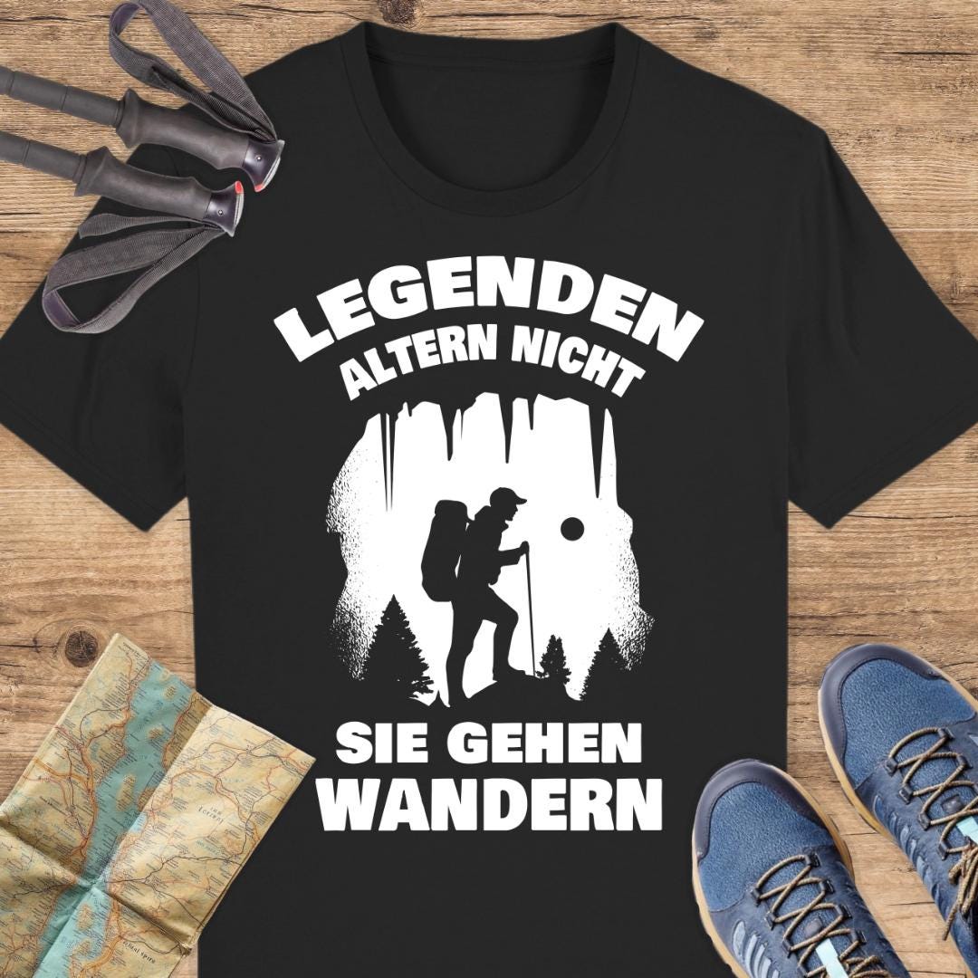 Spreadshirt T-Shirt Wandern Lustiger Spruch Wanderer Berge Geschenk Männer T -Shirt (1-tlg