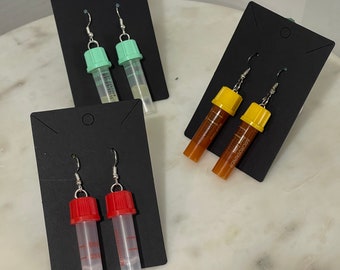 Microtainer Earrings - Lab Tech, Nurse Gift