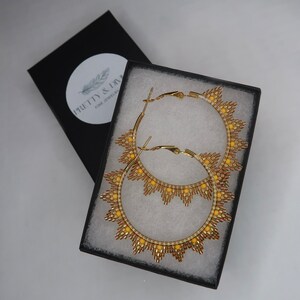Sun brick stitch beadwork