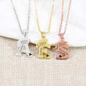 Custom Graduation Necklace Gift Sterling Silver, Custom High School College Grads Gift for Her, Class of 2024 Necklace, Graduation Jewellery