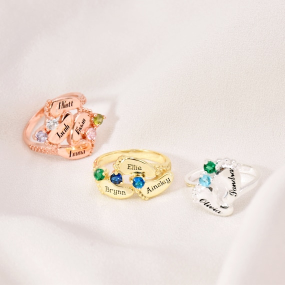 Custom baby footprint rings new arrivals