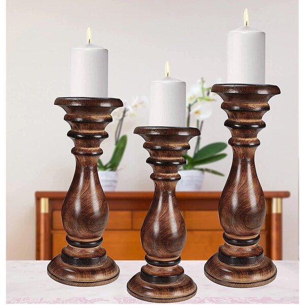 Pillar Candle Stands Etsy