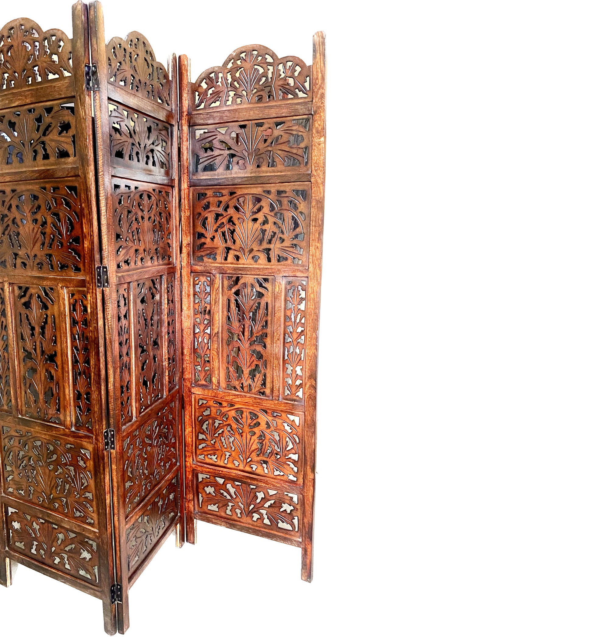 Antique Flower Room Divider Screen Home Decor Free Standing Etsy