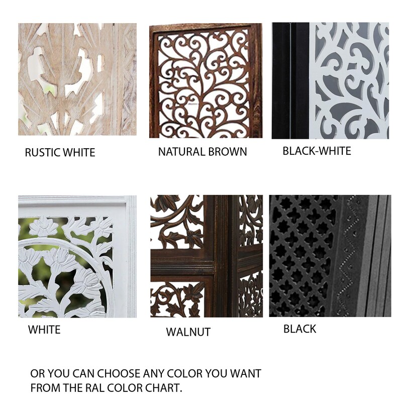 Mid Century White Room Divider Screen Home Decor Free Etsy