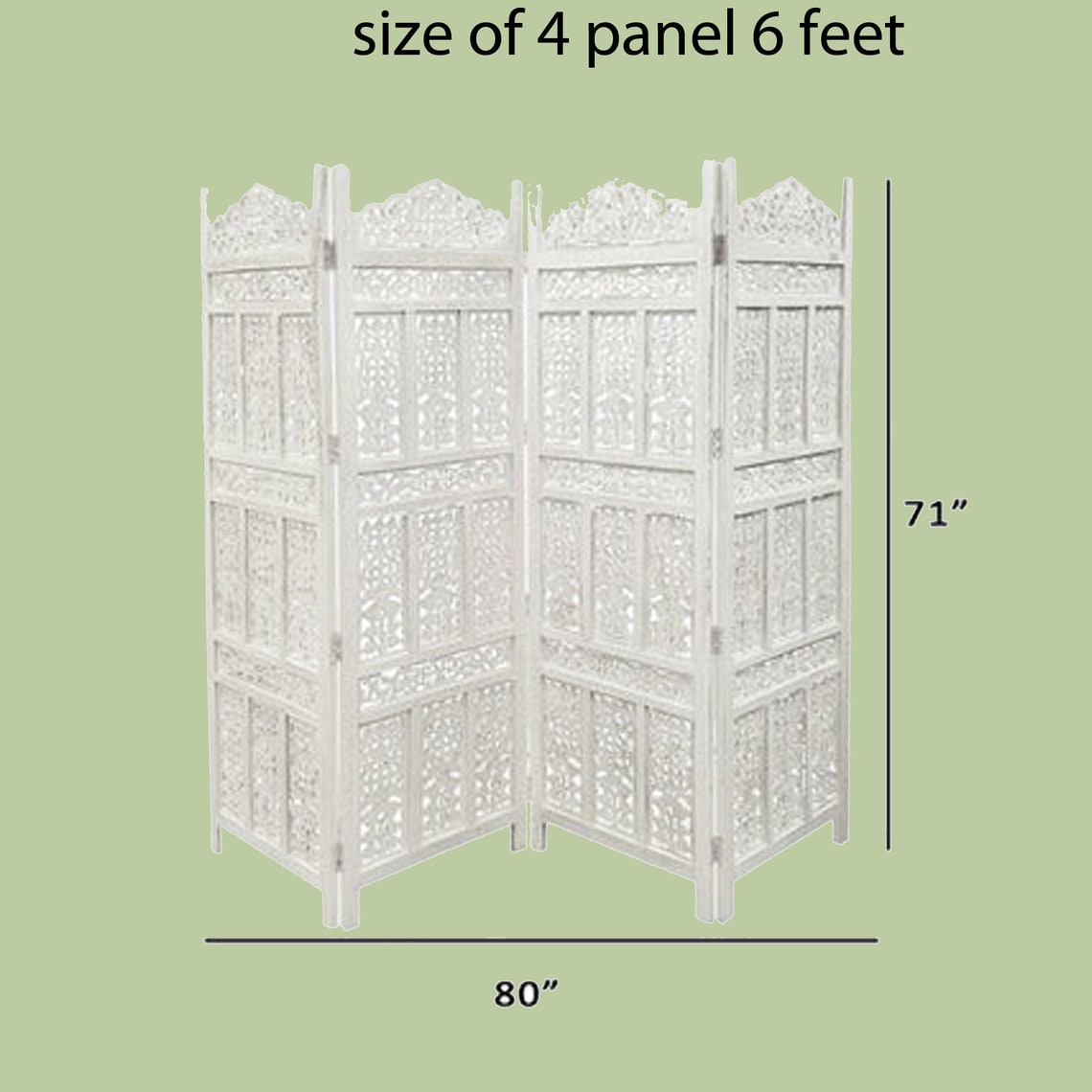 Mid Century White Room Divider Screen Home Decor Free Etsy