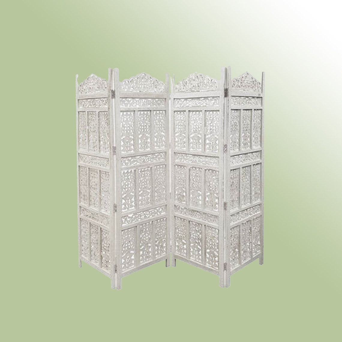 Mid Century White Room Divider Screen Home Decor Free Etsy