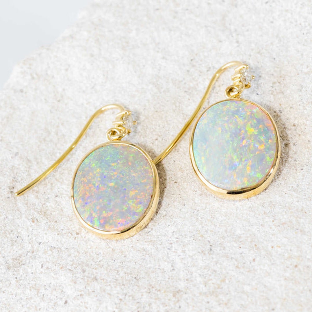 Opal Teardrop Earrings main image 1