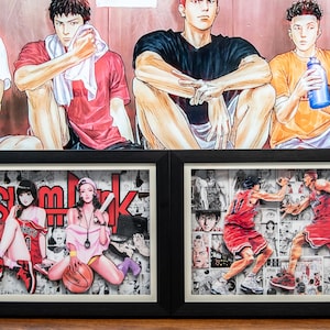 SLAM DUNK, Slam Dunk Anime Multilayered Frame Art, Japanese Anime Wall Decor, Cool Gift for Anime Lover