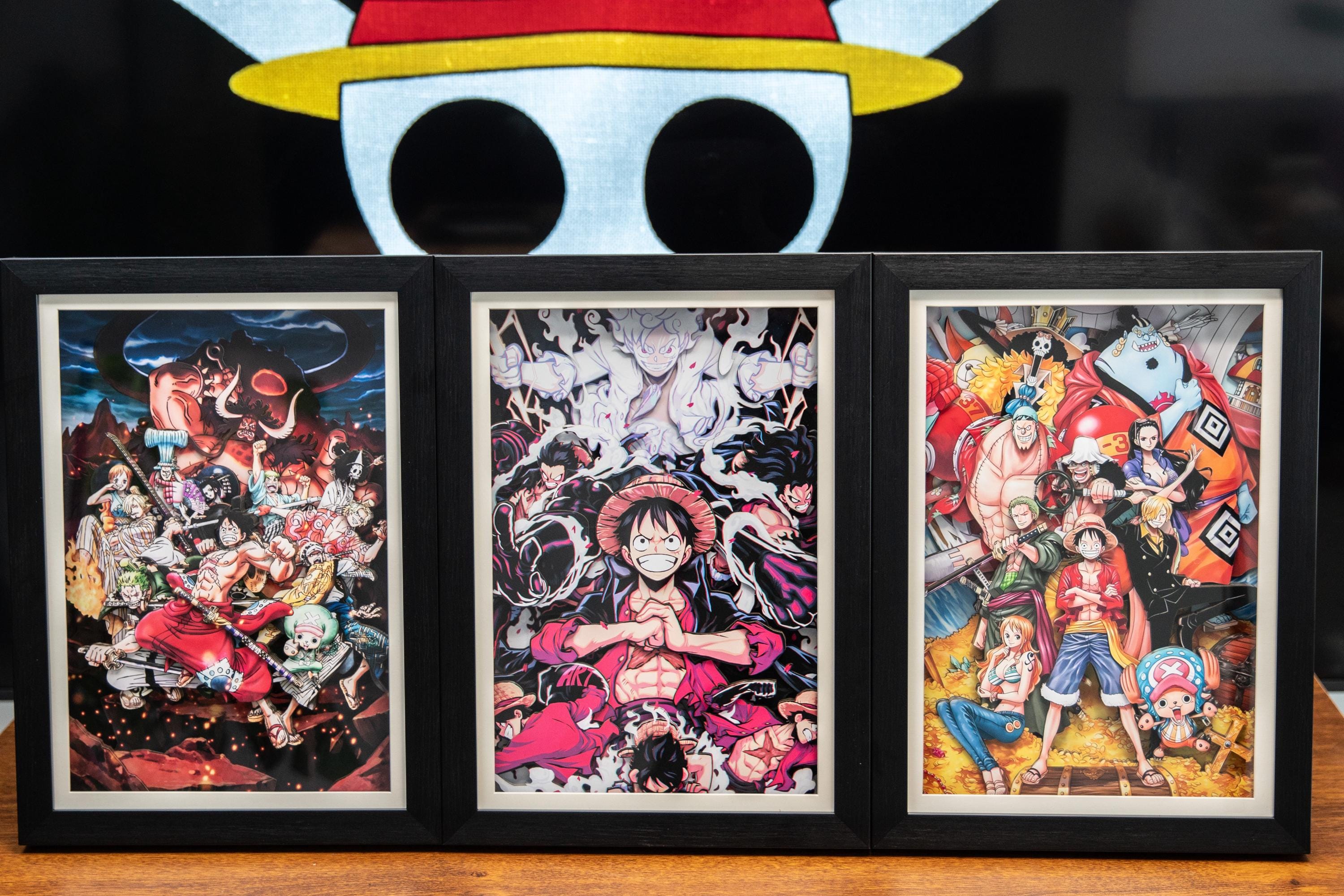 ONE PIECE, One Piece Main character, Multilayer 3D wall art, 8-layer, Anime gift , One Piece Comics, One Piece Anime, Luffy