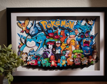 ポケットモンスター ギャラリーコレクション＆Game Artworks Set of 3 Starter Pokemon Art pieces canvas wall art home decor