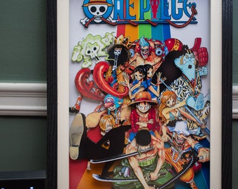 ONE PIECE, One Piece Main character, Multilayer 3D wall art, 8-layer, Anime gift , One Piece Comics, One Piece Anime, Luffy