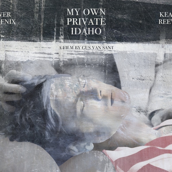 Affiche de film A4 de My Private Idaho. Édition limitée à 20 exemplaires. Keanu Reeves, River Phoenix