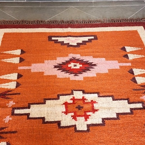 Vintage  kilim Rug, Traditional Wool and Jute rug, rug, Boho Decor Rug, Best Quality Handmade Rug, Any Custom Rug and Personalize Rug