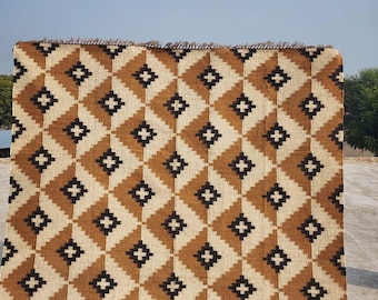 HandLoom Wool Jute Kilim Rug, Wool Jute Rug, Kilim Jute Rug, Indian Dhurrie Rug, Large Area rug, Custom Rug, Flatweave Rug, Bohemian Rug