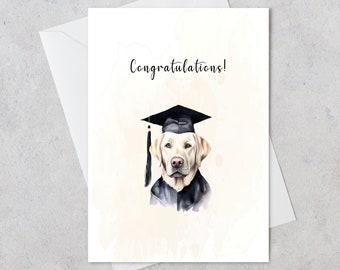 Congratulations Labrador dog card, Congrats Greeting Card printable