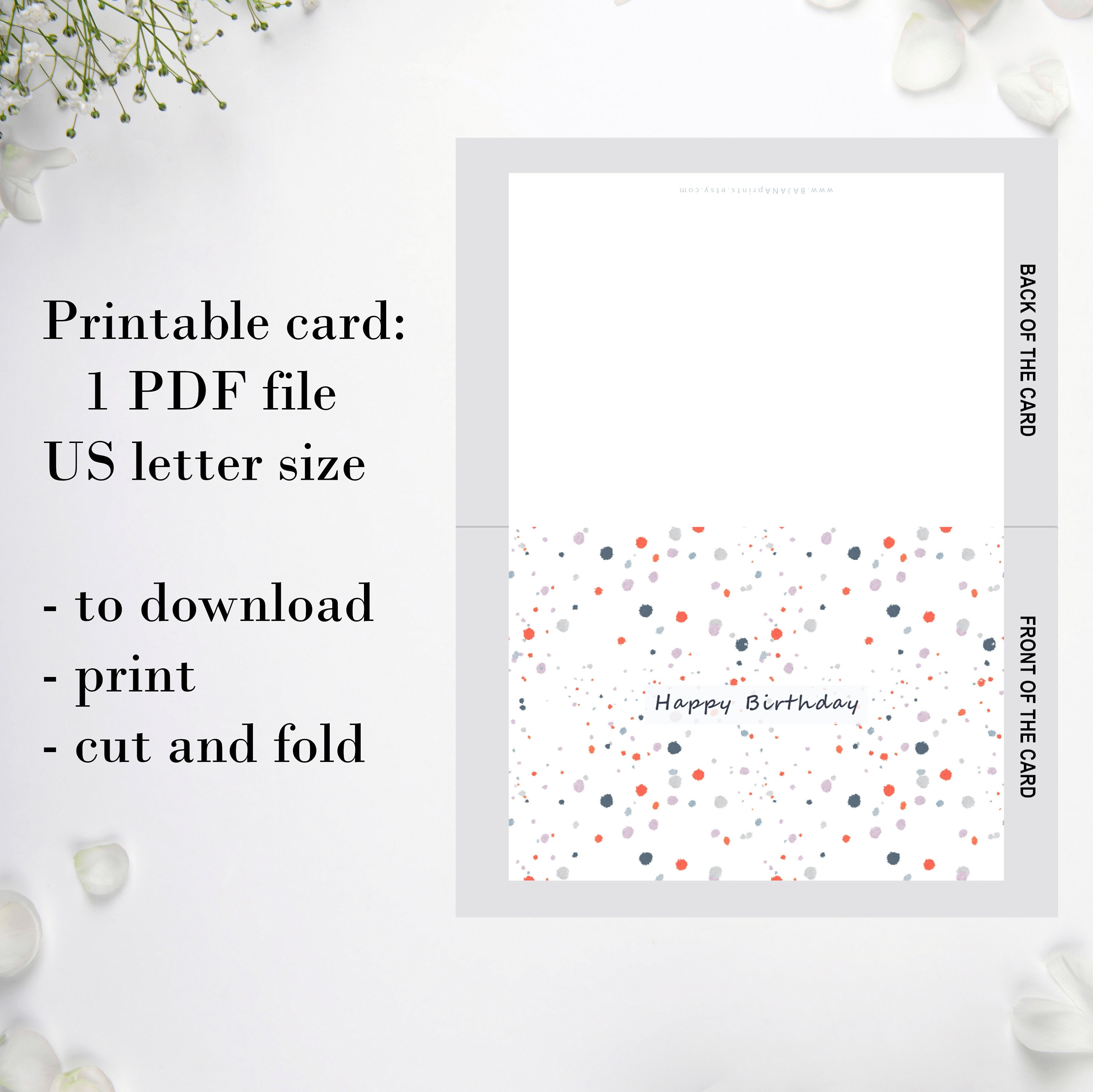 Lovely Birthday Card, Modern Birthday Cards, Abstract Birthday Card - Etsy