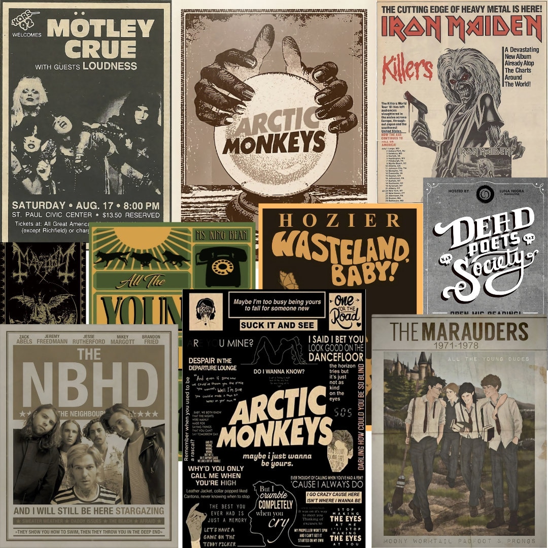 20 Vintage Posters , Grunge , Fairy ,dark Academia Aesthetic 