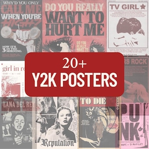 20+ y2k, downtown girl, vintage posters , grunge , fairy ,dark academia aesthetic image 2