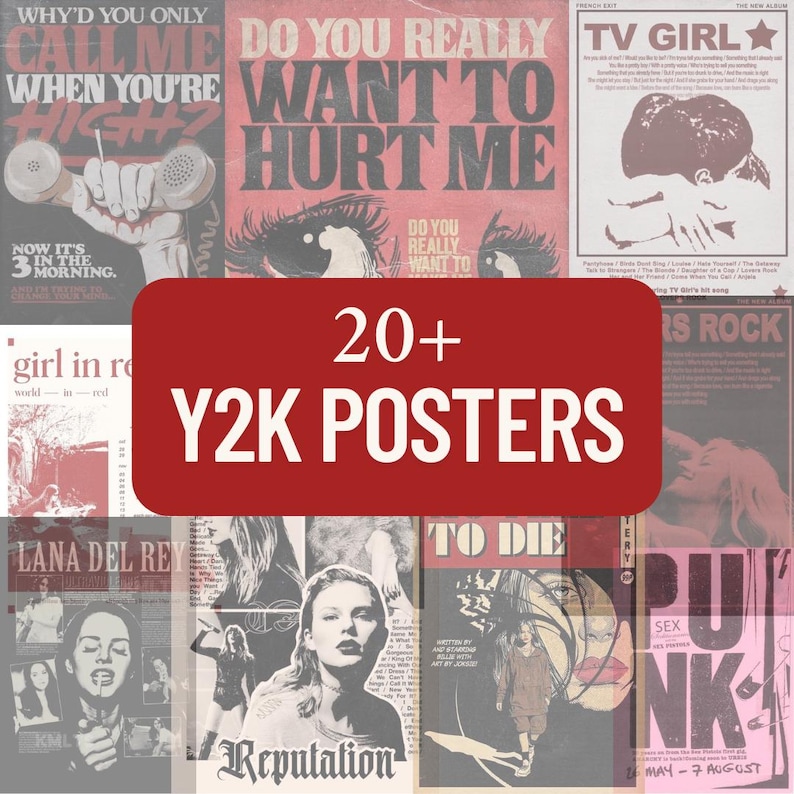 20+ y2k, downtown girl, vintage posters , grunge , fairy ,dark academia aesthetic image 2