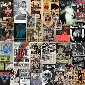 Más de 320 carteles vintage con estética grunge, de hadas y academia oscura.