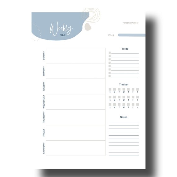 Weekly Planner Printable to Do List - Etsy