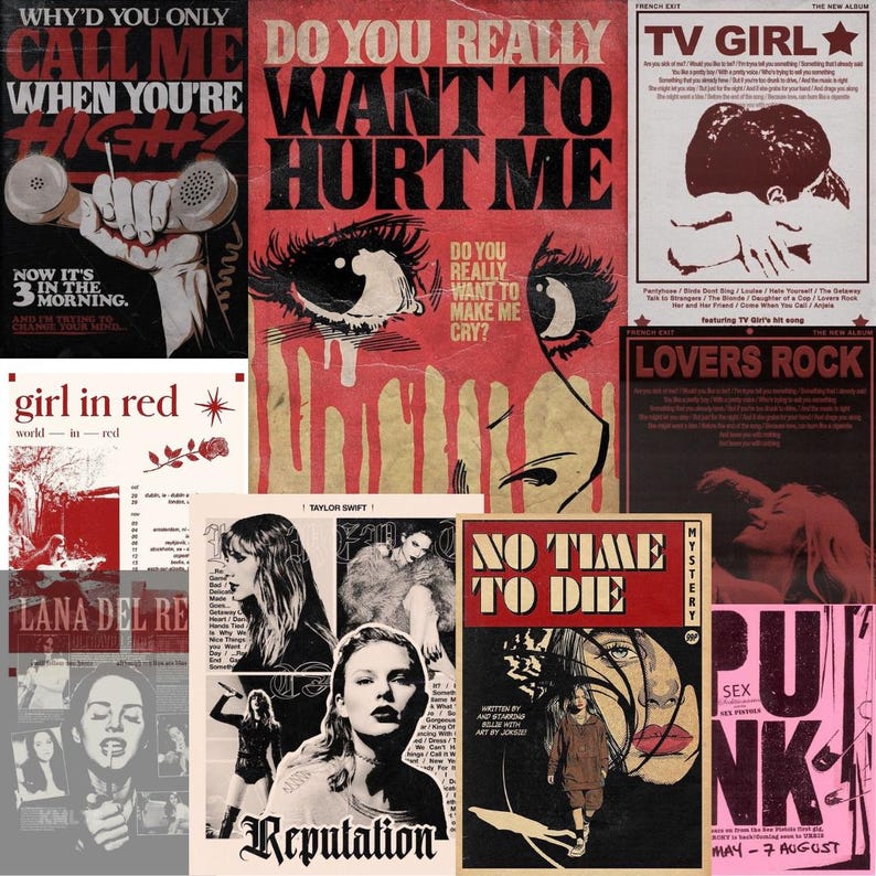20+ y2k, downtown girl, vintage posters , grunge , fairy ,dark academia aesthetic image 1