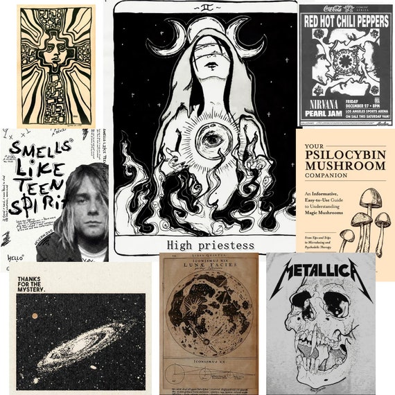 20 Vintage Posters , Grunge , Fairy ,dark Academia Aesthetic 